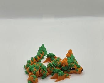 Drago Zucca / Drago Flessibile Articolato Stampato in 3D Giocattolo / Decorazione da scrivania di Halloween / Giocattolo antistress per alleviare l'ansia / Regalo sensoriale per adulti