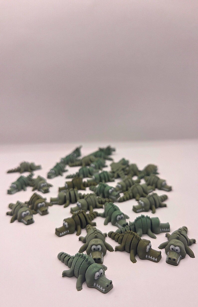 Alligators | Flexi Toy Bundle | 3D Printed | Mini Gator ~1 Inch ...