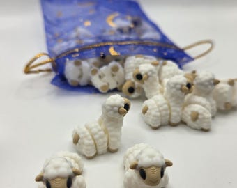 Lambs/Sheep | 3D Printed | Articulated Flexi Bundle | Adorable Poseable 1 - Inch Lambs | Perfect Desk Buddy | Pocket Pal | Sensory Aid