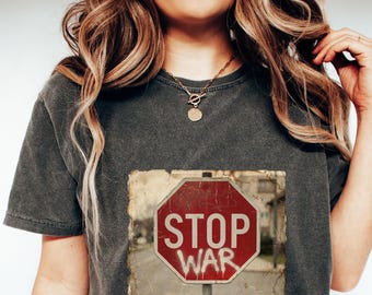 Anti-Kriegs-Protest-Shirt, Komfortfarben-T-Shirt