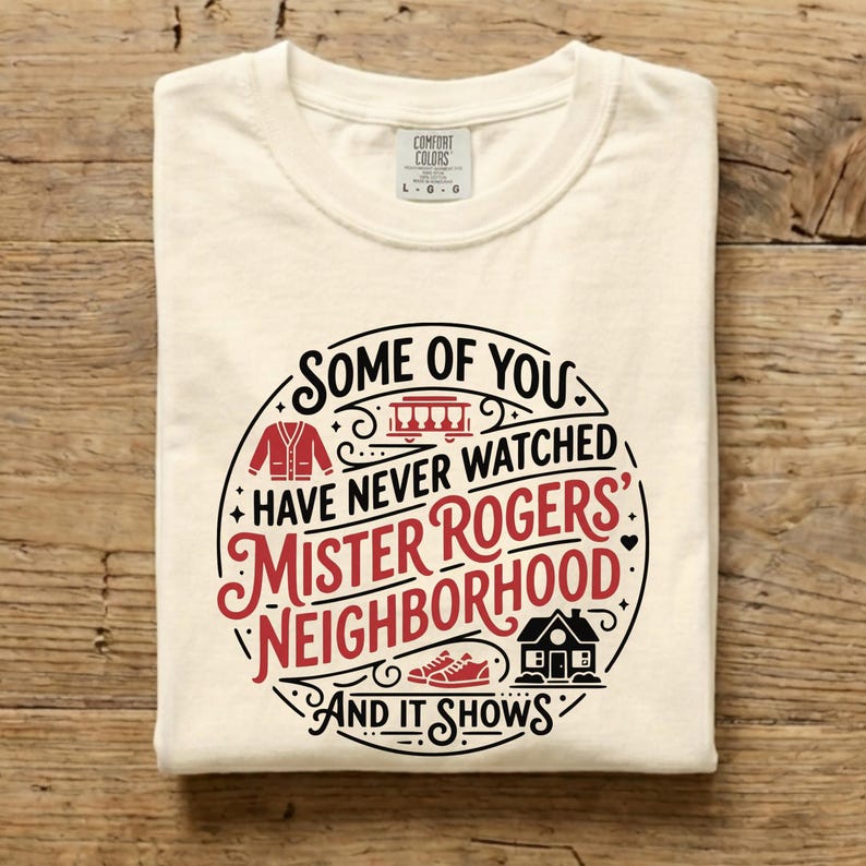 Mister Rogers' Neighborhood Shirt, Comfort Colors T-Shirt Bild 2