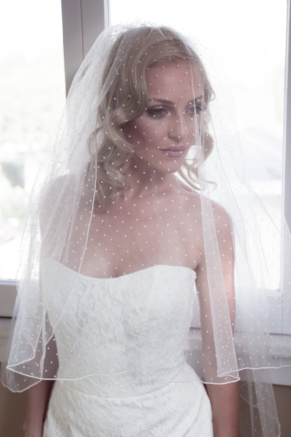 Polka Dot Veil Swiss Dot Veil Dotted Veil Pencil Edge Veil Etsy