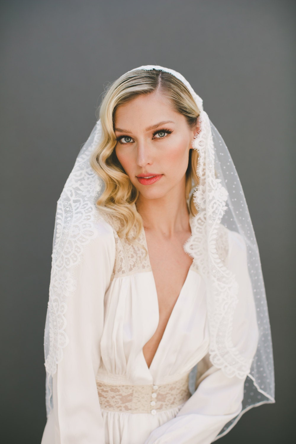 Juliet Cap Veil-polka Dot Veil-1920s Headpiece-bohemian Crown