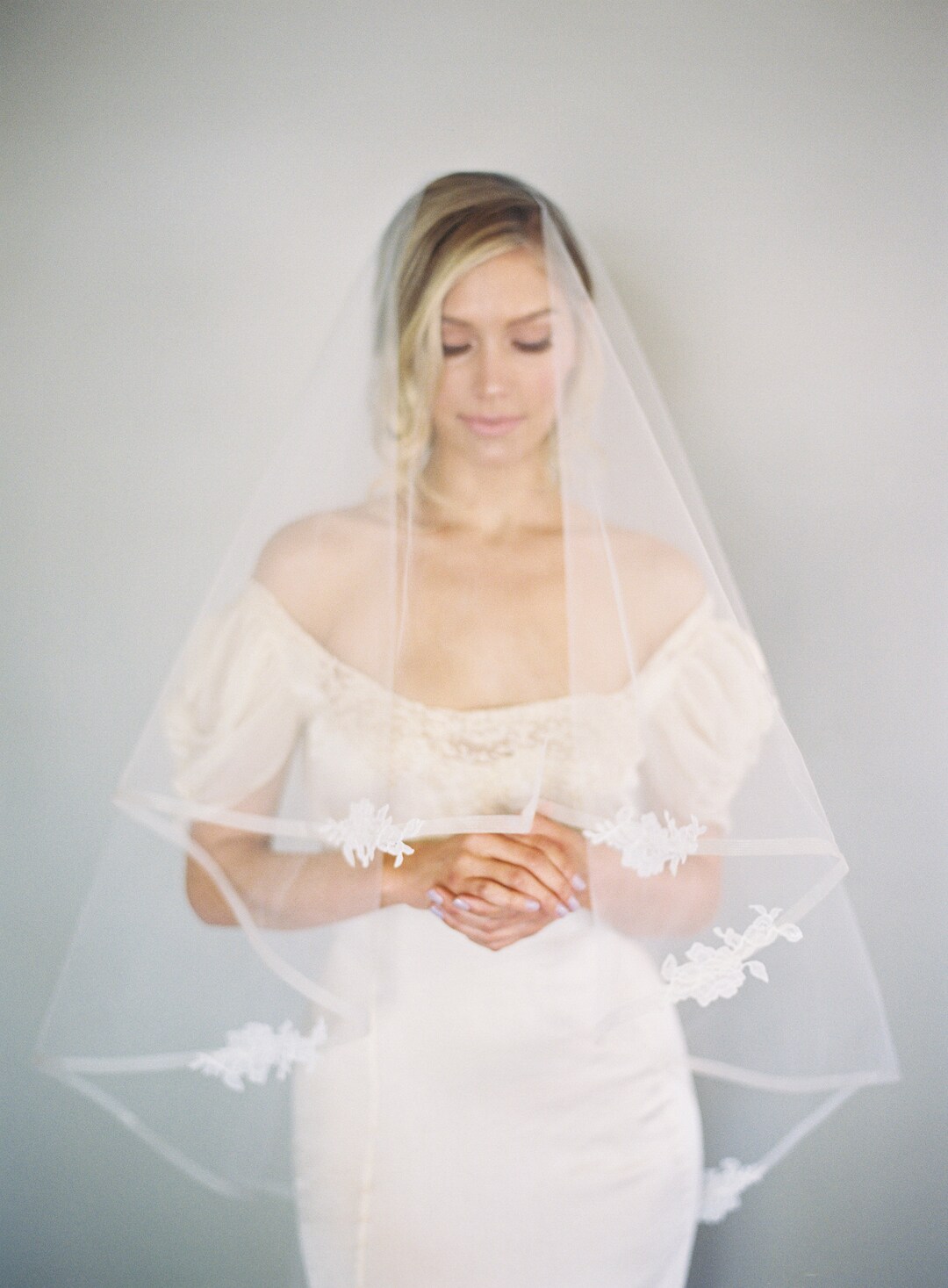 Drop Veilfrench Lace Fabrichorsehair Veilcascading Flower Lace