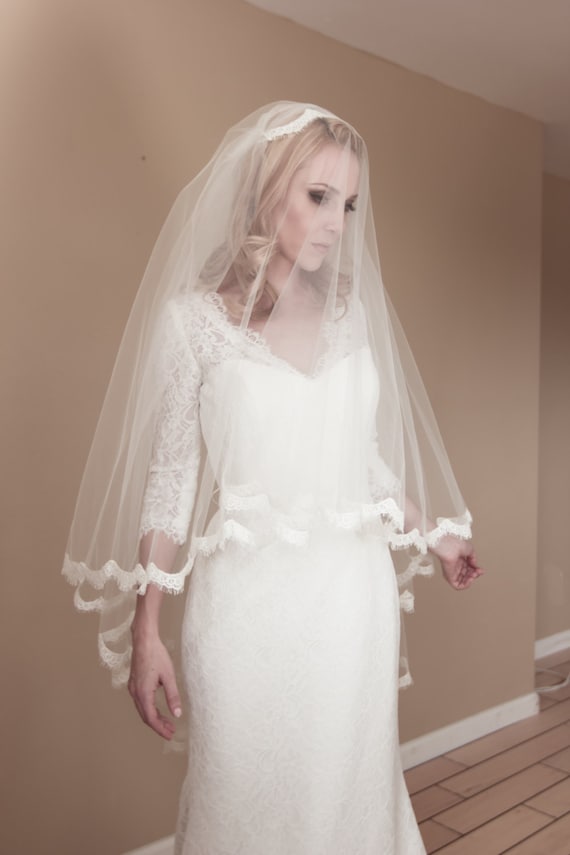 Juliet Cap Veil-fingertip Length-chapel Length Veil-soft  display picture 1