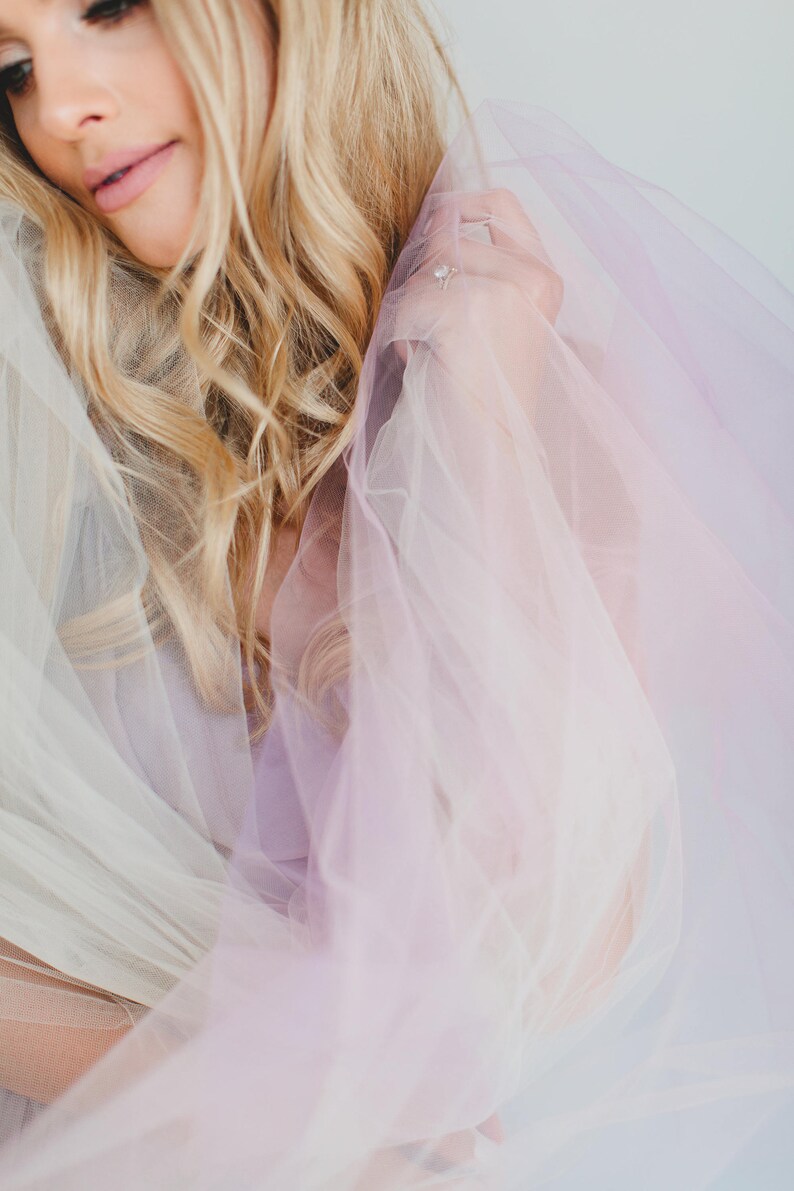 Purple Ombre Custom Veil by Veiled Beauty Hand Dyed | Etsy