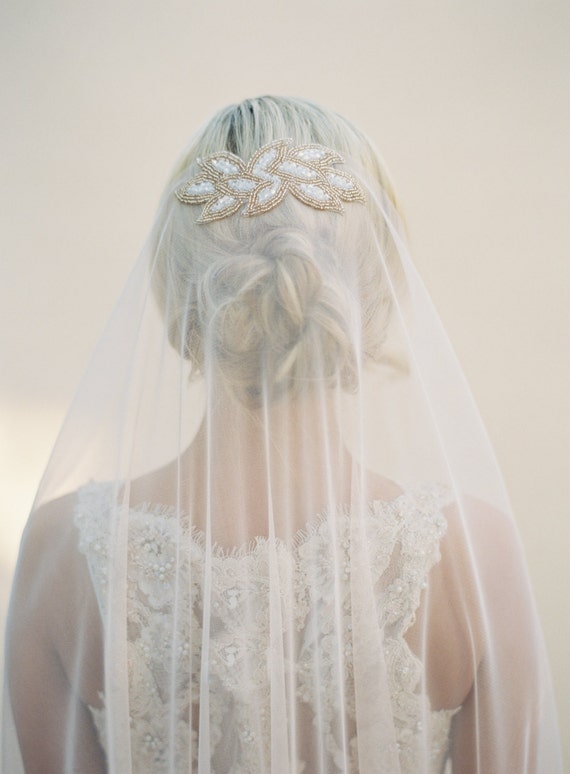 Wedding Veil Soft Drape Veil English Net Fabric Crystal Etsy