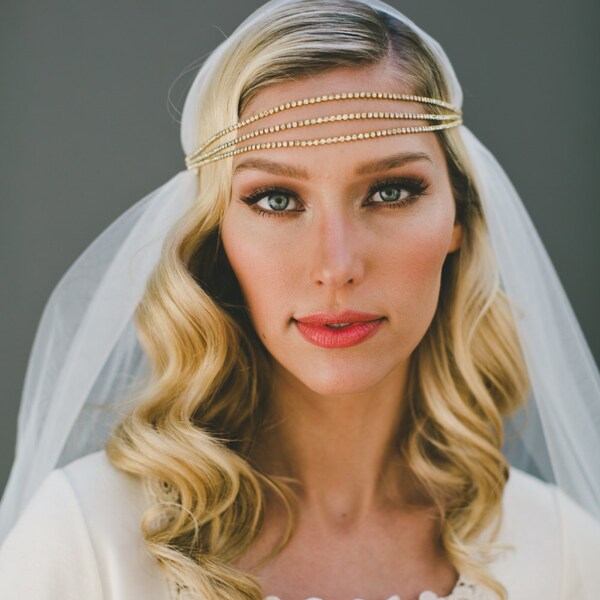Beaded Bridal Veil Etsy