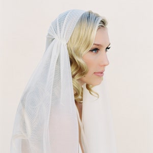 Juliet Cap Veil-1920s Headpiece-English Net Veil-Gatsby Headpiece-Halo Crown-Bohemian Crown-Boho Veil-Flapper Headpiece-1920s Bride- 1108