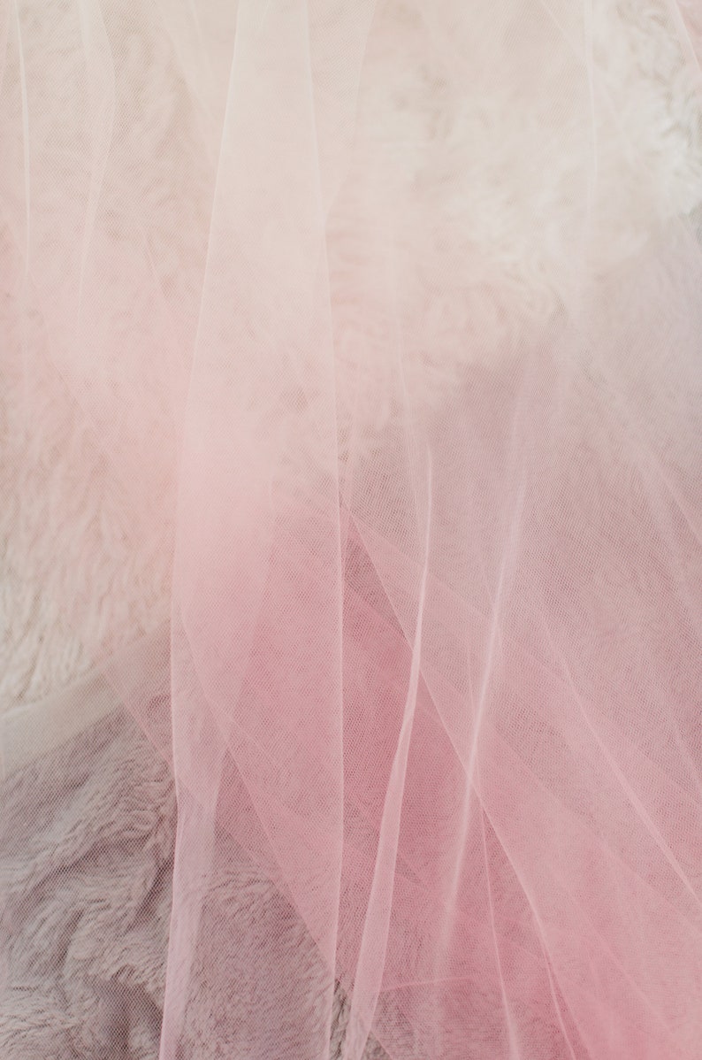 Pink Ombre Veil|Custom Veil by Veiled Beauty|Blush Veil-Soft Tulle Fabric-Dip Dyed Color-2 Layer Veil-Chapel Length Veil-Cathedral Veil-1710