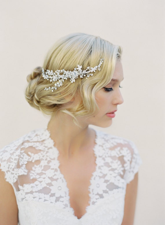 Bridal headpiece halo comb Noemie Halo Comb - Viero Bridal main image 3