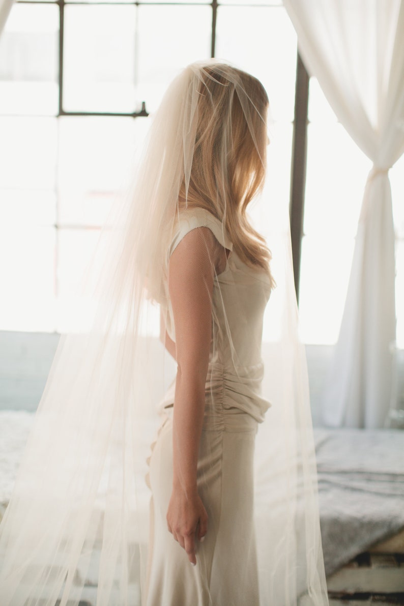 Pink Ombre Veil|Custom Veil by Veiled Beauty|Blush Veil-Soft Tulle Fabric-Dip Dyed Color-2 Layer Veil-Chapel Length Veil-Cathedral Veil-1710