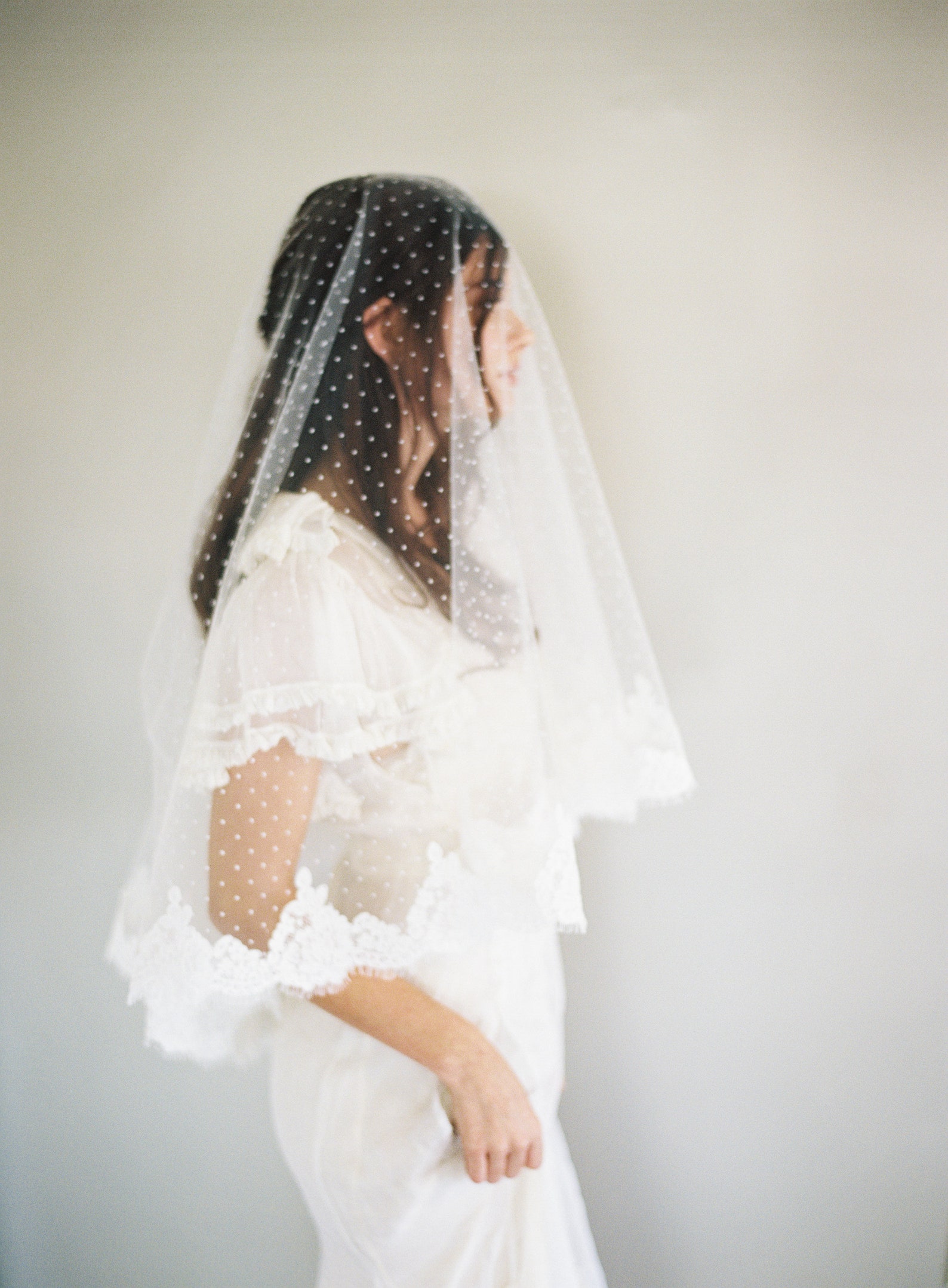 Chantilly Lace Veil Bridal Veil Polka Dot Veil Swiss Dot Etsy