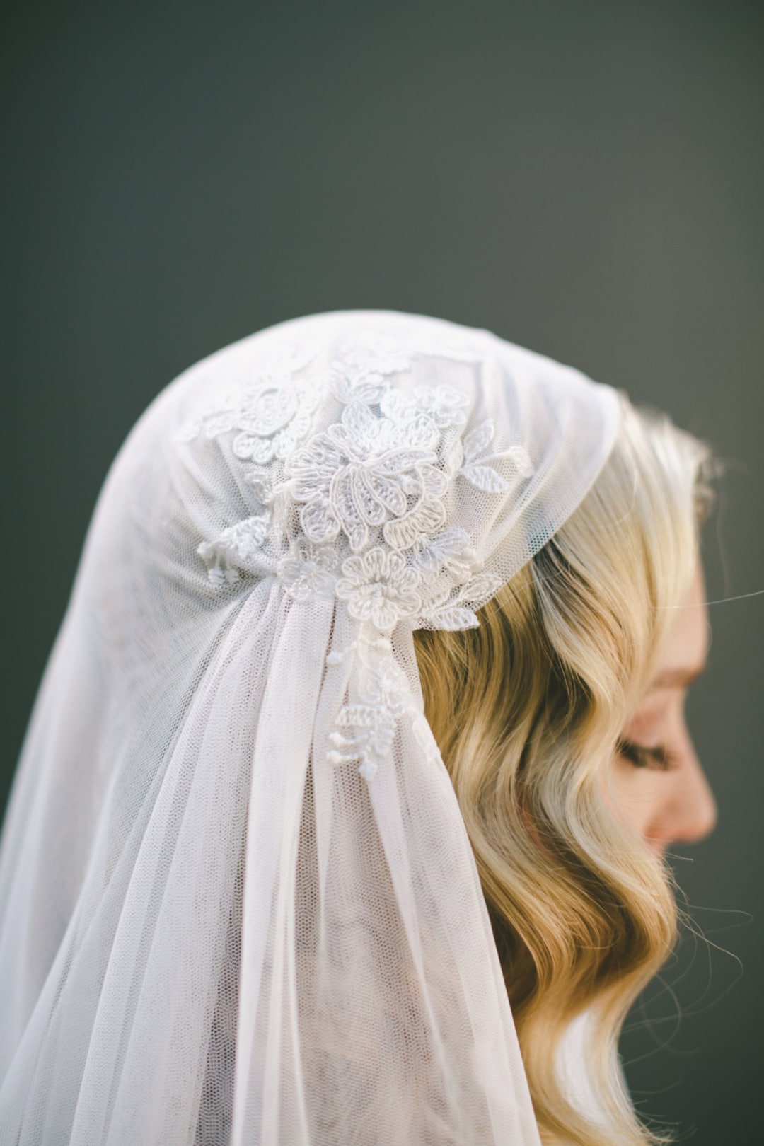 Juliet Cap Veil-eyelash Fringe Lace-1920s Headpiece-english Net