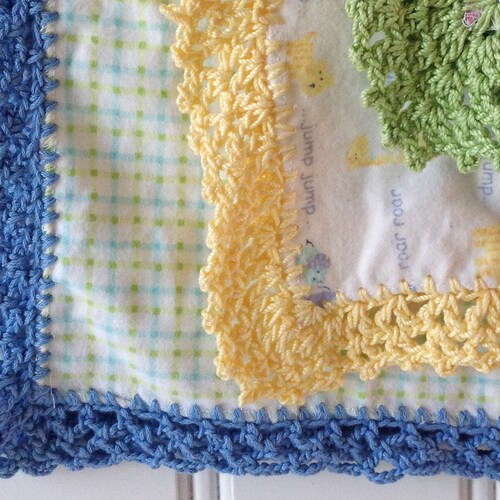 Receiving Blanket Eyelet Edging Crochet Pattern PDF Etsy
