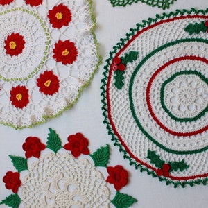 Vintage Christmas Doilies Crochet Pattern PDF Download,Christmas Doily,Crochet Decor,Home Decor,Christmas Decorations,Vintage Doily,Patterns