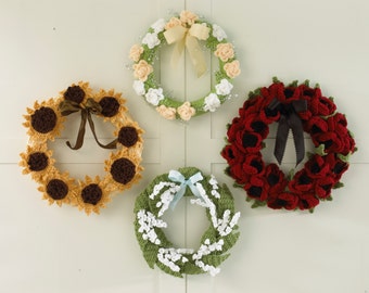 Crochet Pattern Pdf Floral Bouquet Of Dishcloths Set 2 Etsy - 