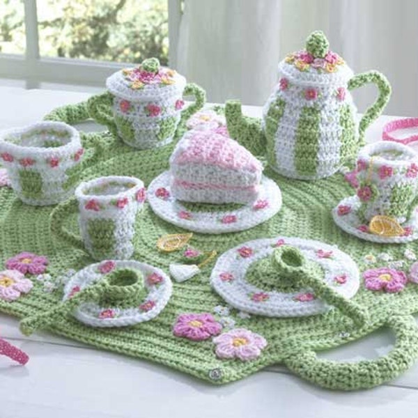 Tea Set Crochet Pattern PDF Download,Crochet Tea Set, Crochet Tea Set Pattern,Tea Set Kids,Tea Set,Crochet Play Set,Crochet Teapot,Tea Party