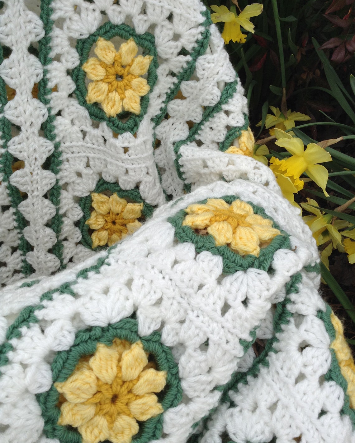 Daisy Afghan Crochet Pattern PDF Downloadfield of Daisies Etsy