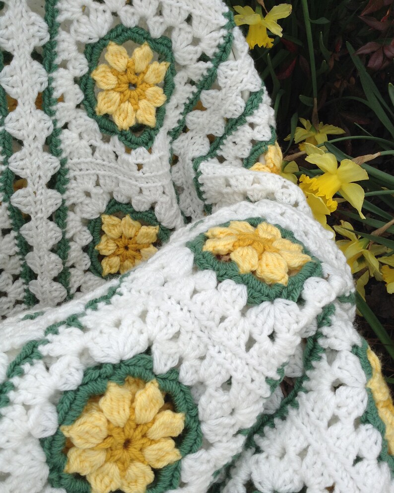 Daisy Afghan Crochet Pattern PDF Downloadfield of Daisies Etsy
