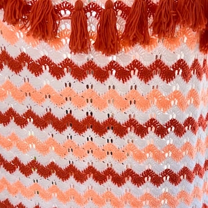 Malibu Ripple Afghan Häkelanleitung, Decke mit Fransen (Digitaler Download)