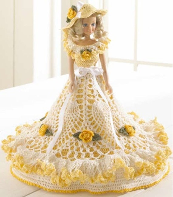 Crochet Pattern PDF Gabriella Fashion Doll Dress - Etsy Israel