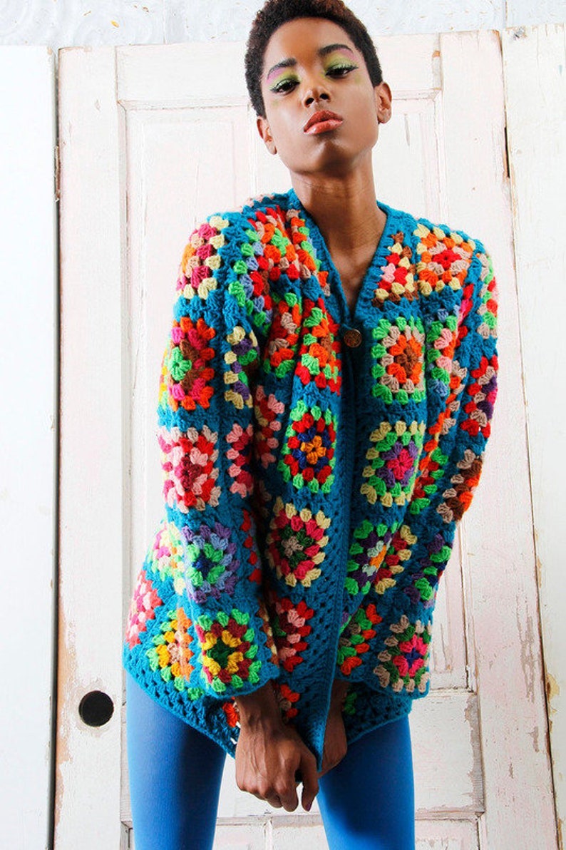 Granny Square Cardigan Pattern Granny Square Cardigan Granny Etsy