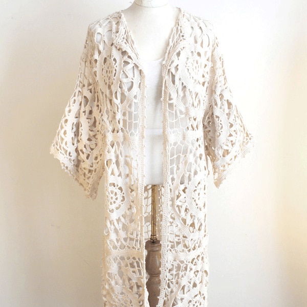 Jenna Jacket Coat Crochet Pattern PDF Download,Lace Crochet Square Motif,Lace Crochet Jacket,Lace Crochet Coat,Crochet Long Coat,Crochet PDF