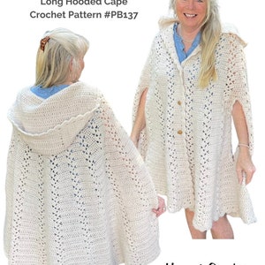 Long Hooded Cape Crochet PDF,Download Crochet Pattern,Hooded Cape,Crochet Pattern PDF,Crochet Cape pdf,Intermediate Crochet Pattern,Cape pdf image 5