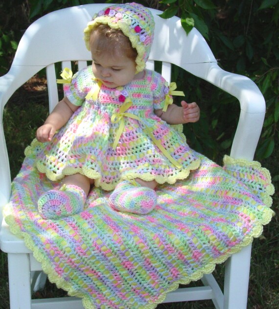 Baby easter deals dress with bonnet