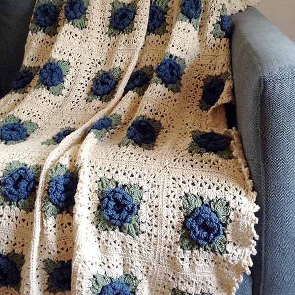 Flower Afghan - Etsy
