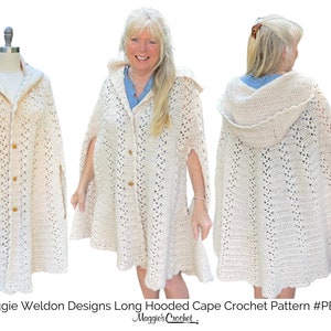 Long Hooded Cape Crochet PDF,Download Crochet Pattern,Hooded Cape,Crochet Pattern PDF,Crochet Cape pdf,Intermediate Crochet Pattern,Cape pdf image 3