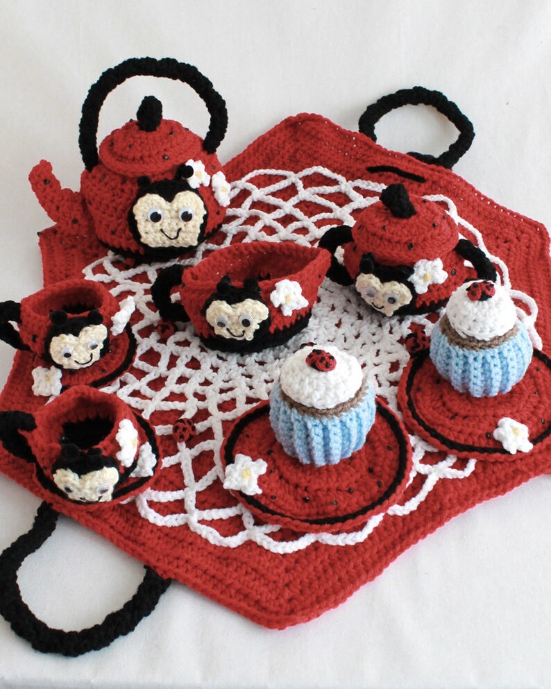 Ladybug Tea Set Crochet Pattern PDF Downloadtea Set Etsy