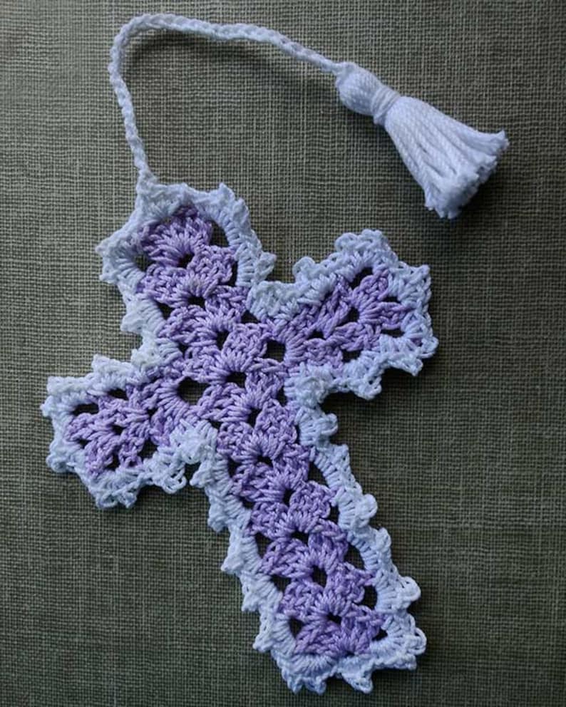 Crochet Pattern PDF Cross Bookmarks in Thread | Etsy