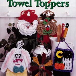 Holiday Towel Topper Crochet Pattern PDF Download,Kitchen Decor,Holiday Decorations,Christmas,Thanksgiving,Halloween,Valentine&#39;s,Easter