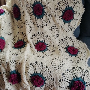 Garden Lace Afghans Crochet Pattern PDF Download,crochet Lace Afghans ...
