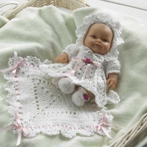 Baby Chloe Crochet Pattern PDF Download,Baby Doll Crochet Outfit,Baby Doll Clothes Pattern,Baby Doll Dress Set,13 Inch Doll Crochet Dress