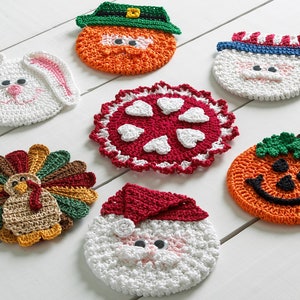 Holiday CD Coasters Crochet Pattern PDF Download,Crochet Coaster Pattern,Holiday Coasters PDF,Crochet Pattern Coasters,Download Easy Skill