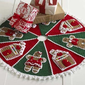 Gingerbread Tree Skirt,Crochet Tree Skirt Pattern,Crochet Christmas Tree Skirt Pattern,Tree Skirt Crochet Pattern,Christmas Tree Skirt Patte