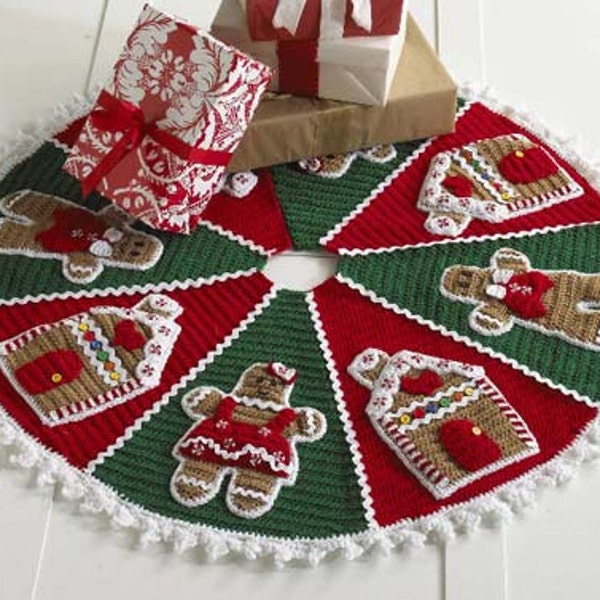 Gingerbread Tree Skirt,Crochet Tree Skirt Pattern,Crochet Christmas Tree Skirt Pattern,Tree Skirt Crochet Pattern,Christmas Tree Skirt Patte