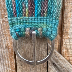 30&quot; Mohair Cinch - multicolor blue, teal, green