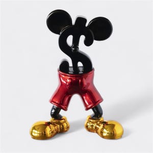 Electroplated Black Mickey Mouse Stormtrooper Sculpture. 40cm sculpture. Pop Art