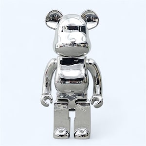 Bear Silver Statue. Pop Art. Alec Monopoly. 70cm Sculpture