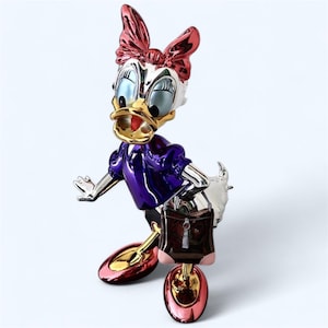 Electroplated Brigitta MacBridge. 60cm Duck Sculpture. Alec Monopoly. Pop Art