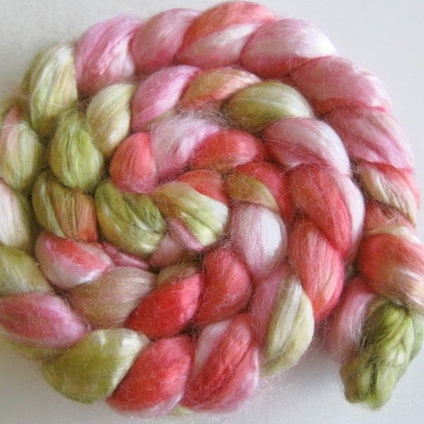 Silk Sliver, hand dyed, 'Zinnia Garden', 2.0 oz.