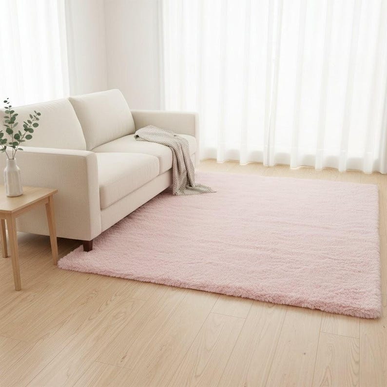 Pink Faux Fur Shag Rug – Ultra Soft Plush Carpet - Etsy