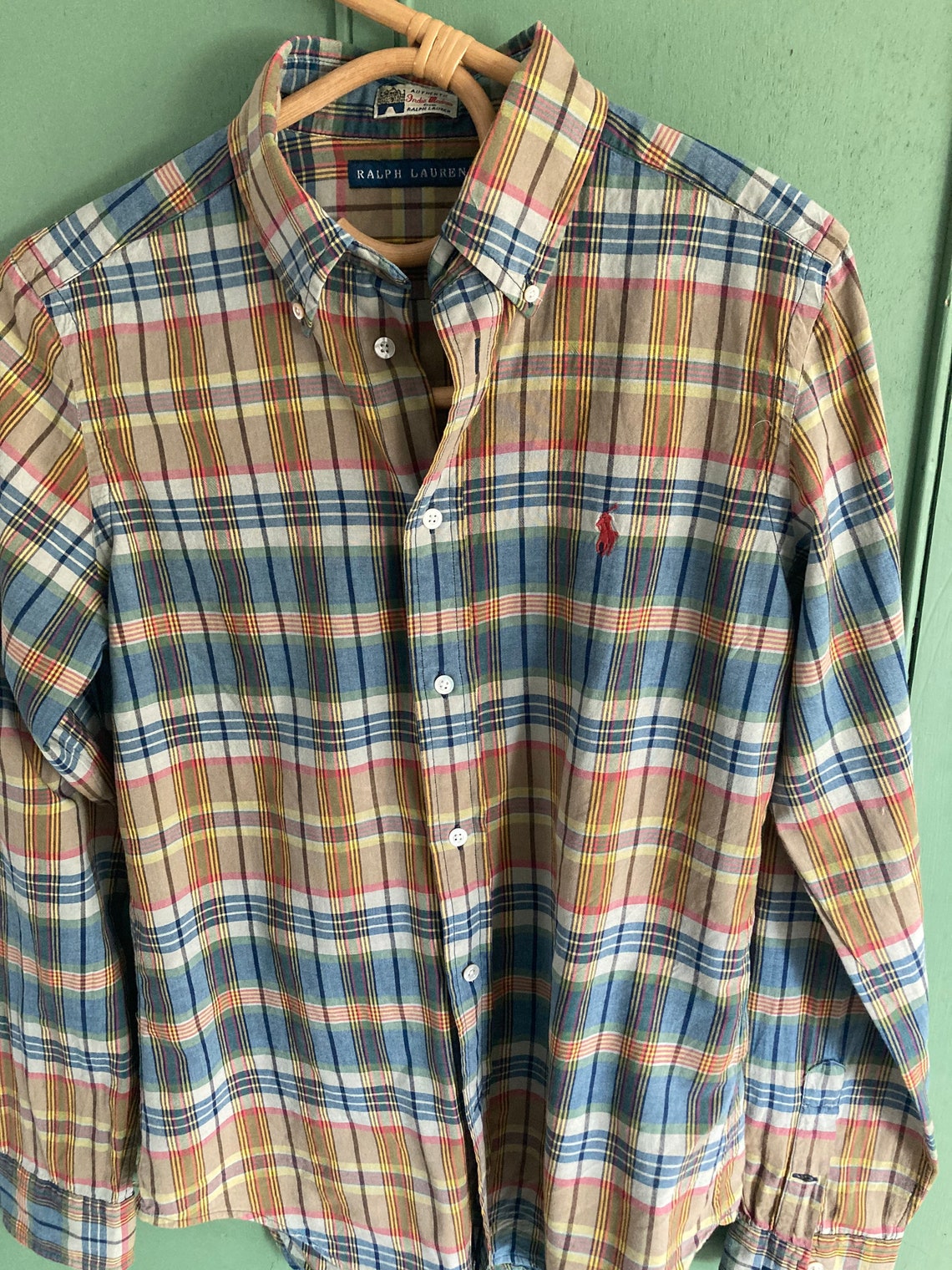 Ralph Lauren Indian Madras Cotton Shirt Size S in Good Used Condition ...