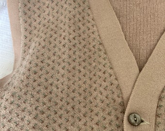 vintage unisex 1940s wool waistcoat size m
