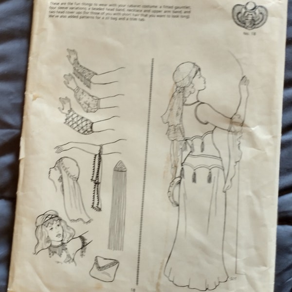 Belly Dance Costume Pattern, Farasha's Accessories, 1984, Uncut