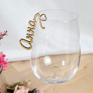 Namensschilder Glas Platzkarte Hochzeit Geburtstag Jubiläum für Getränk Trinkglas Feier Party Dekoration Hochzeit